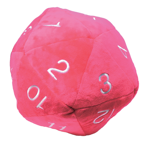 D20 Jumbo Plush Dice - Hot Pink - Premium Toys and Collectible - Just $24.99! Shop now at Retro Gaming of Denver