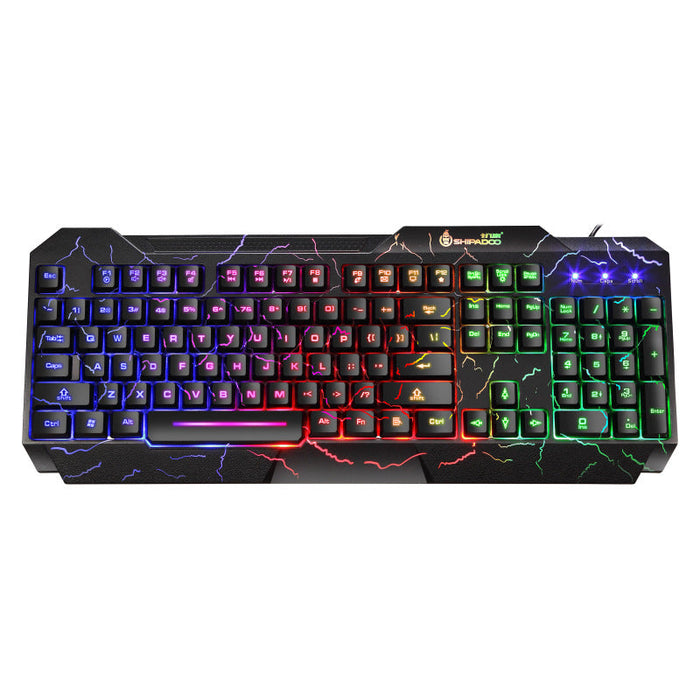 Cracked Keyboard And Mouse USB Set Business Laptop Gaming Wired Keys - for just $102.66! 