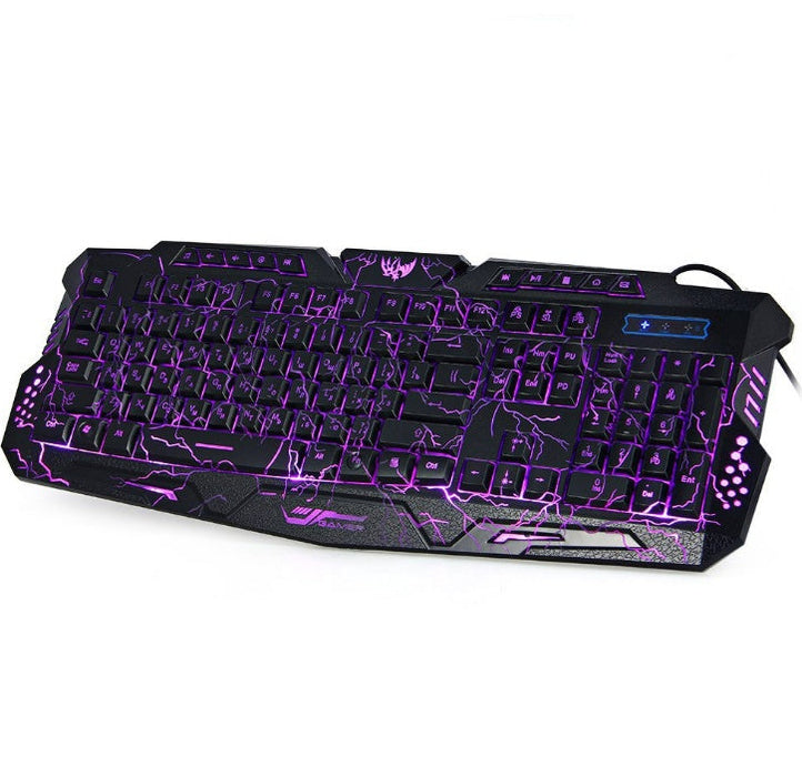 J10 tricolor backlight wired gaming keyboard set colorful luminous gaming - for just $11.80! 