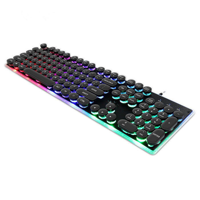 Desktop Manipulator Feel Floating Round Cap Gaming Luminous Gaming Keyboard - for just $83.90! 