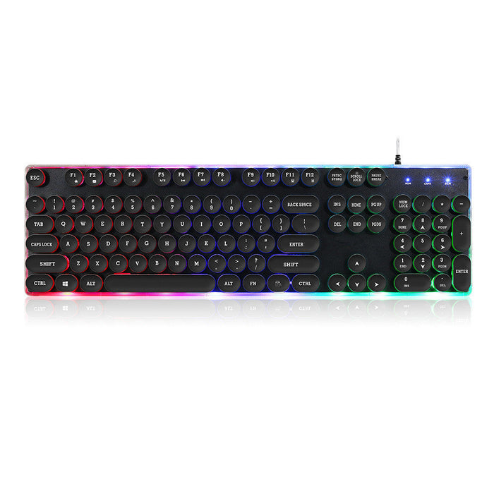 Desktop Manipulator Feel Floating Round Cap Gaming Luminous Gaming Keyboard - for just $83.90! 