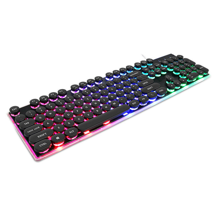 Desktop Manipulator Feel Floating Round Cap Gaming Luminous Gaming Keyboard - for just $83.90! 