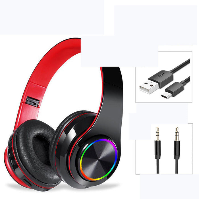 LED Wireless Bluetooth Headphones Gaming Headsets Sport Earphone With Support TF Card Colorful Breathing Lights - for just $47.08! 