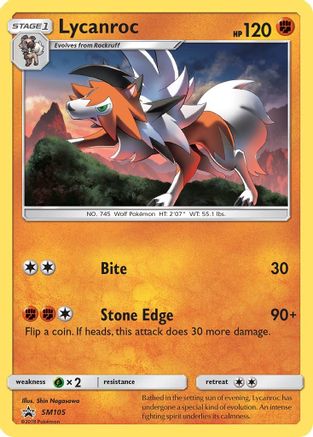 Lycanroc SM105/248 - SM Promos Holofoil - for just $0.89! 