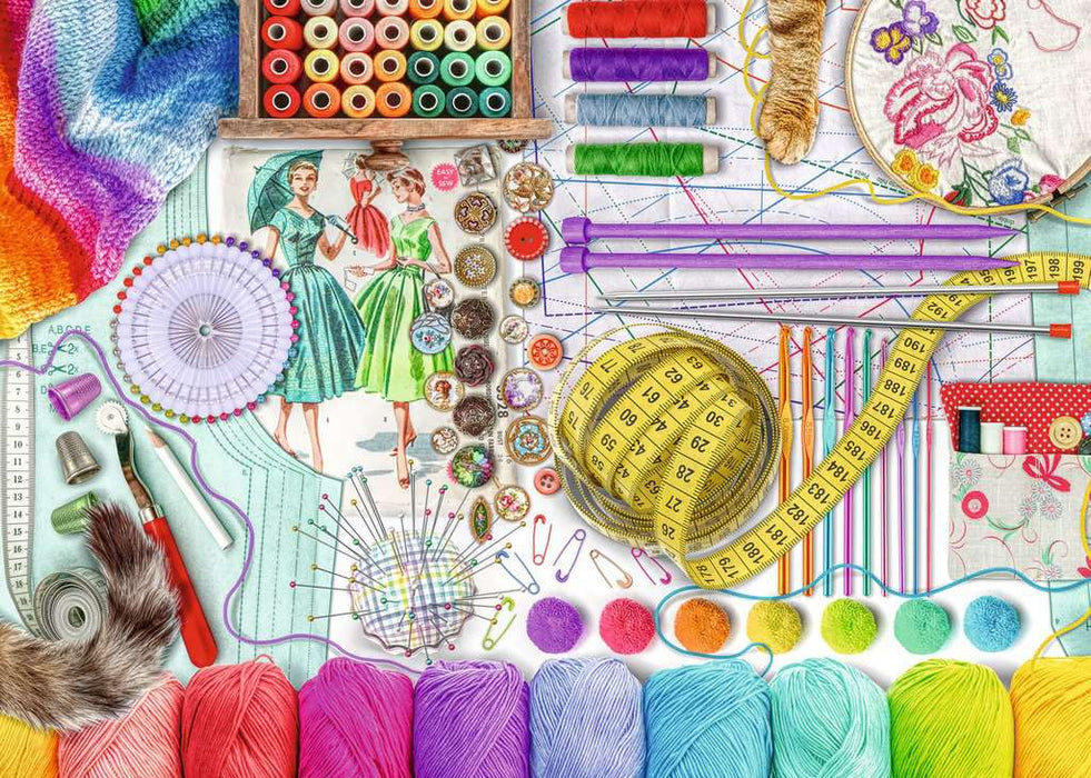 Puzzle: Large Format - Needlework Station - for just $18.49! 