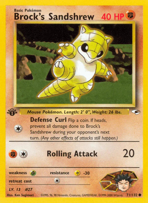 Brock's Sandshrew (71/132) [Gym Heroes 1st Edition] - for just $0.50! 