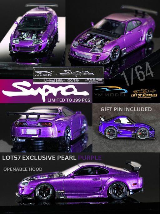 YM Model X LOT 57 Exclusive Toyota Supra JZA80 Limited to 199 Pcs + Bonus Gift Custom Pin 1:64 - for just $99.99! 
