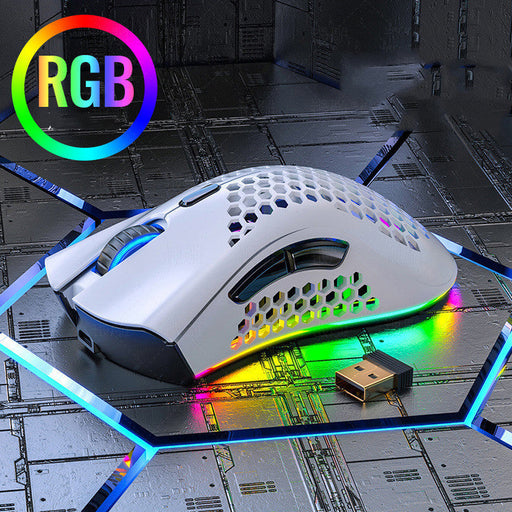 BLACK Silent Wireless Rechargeable Hole Gaming Mouse - for just $114.46! 
