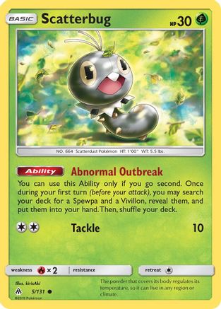Scatterbug 005/131 - SM  Forbidden Light Reverse Holofoil - for just $0.20! 