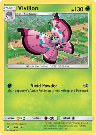 Vivillon 008/131 - SM  Forbidden Light Reverse Holofoil - for just $0.33! 