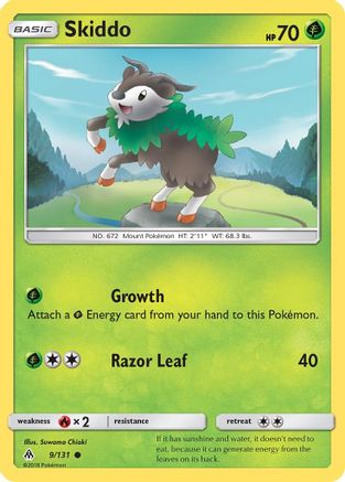 Skiddo 009/131 - SM  Forbidden Light Reverse Holofoil - for just $0.05! 