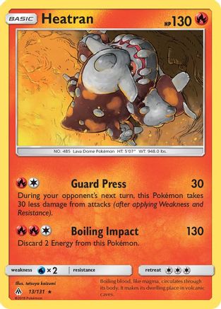 Heatran 013/131 - SM  Forbidden Light Reverse Holofoil - for just $0.20! 