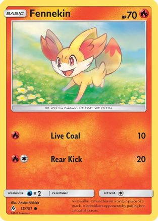 Fennekin 015/131 - SM  Forbidden Light Reverse Holofoil - for just $0.28! 