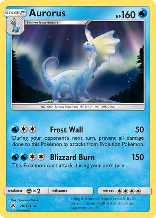 Aurorus 028/131 - SM  Forbidden Light Reverse Holofoil - for just $4.65! 