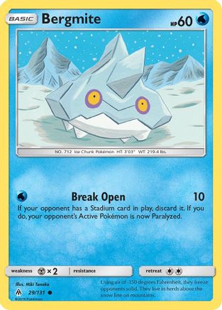 Bergmite 029/131 - SM  Forbidden Light Reverse Holofoil - for just $0.20! 