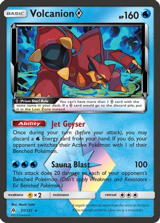 Volcanion Prism Star 031/131 - SM  Forbidden Light Holofoil - for just $0.89! 