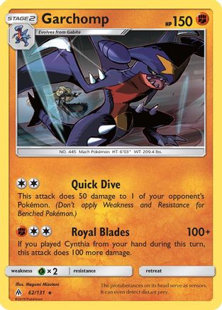 Garchomp 062/131 - SM  Forbidden Light Reverse Holofoil - for just $1.61! 