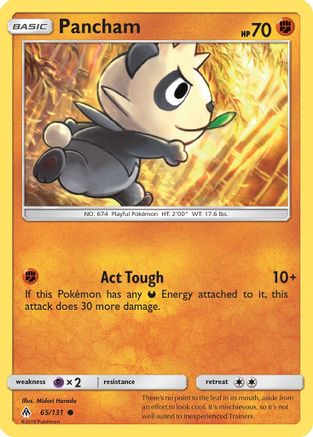 Pancham 065/131 - SM  Forbidden Light Reverse Holofoil - for just $0.18! 