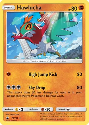 Hawlucha 070/131 - SM  Forbidden Light Reverse Holofoil - for just $0.17! 