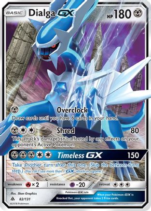 Dialga GX 082/131 - SM  Forbidden Light Holofoil - for just $3.48! 
