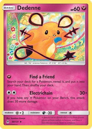 Dedenne 088/131 - SM  Forbidden Light Reverse Holofoil - for just $1.99! 
