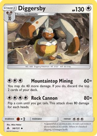Diggersby 098/131 - SM  Forbidden Light Reverse Holofoil - for just $0.22! 