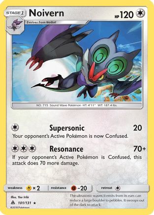 Noivern 101/131 - SM  Forbidden Light Reverse Holofoil - for just $0.40! 