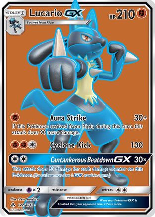 Lucario GX (Full Art) 122/131 - SM  Forbidden Light Holofoil - for just $13.78! 