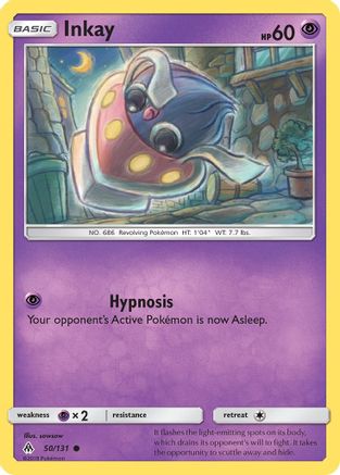 Inkay 050/131 - SM  Forbidden Light Reverse Holofoil - for just $0.10! 