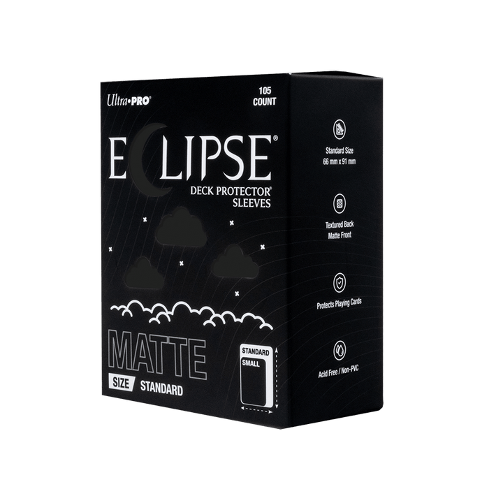 ECLIPSE® Matte Standard DECK PROTECTOR® Sleeves: Jet Black - 105ct - for just $12.99! 
