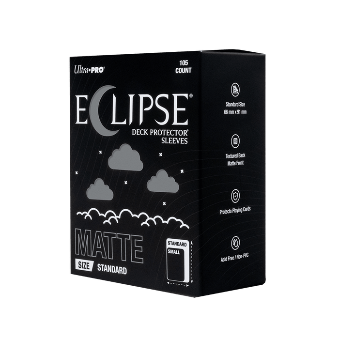 ECLIPSE® Matte Standard DECK PROTECTOR® Sleeves: Smoke Grey - 105ct - for just $12.99! 