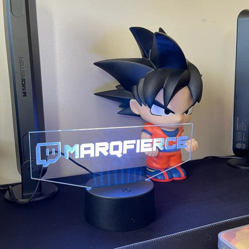 Personalized Gamer Tag 3D LED Night Light for Twitch Laser Engraving Custom Username Neon Sign Lamp for Gaming Room Decor - for just $18.46! 