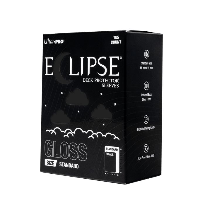 ECLIPSE® Gloss Standard DECK PROTECTOR® Sleeves: Jet Black - 105ct - for just $12.99! 