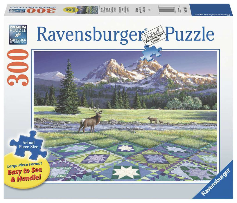 Puzzle: Large Format - Mountain Quiltscape - for just $24.99! 