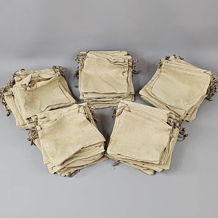 DRAWSTRING POUCH 100 Count 4.75" x 4.75" Medium Fabric Bag for Gifts, Party & Wedding Favors, Jewelry, Game Pieces (New) - for just $8! 