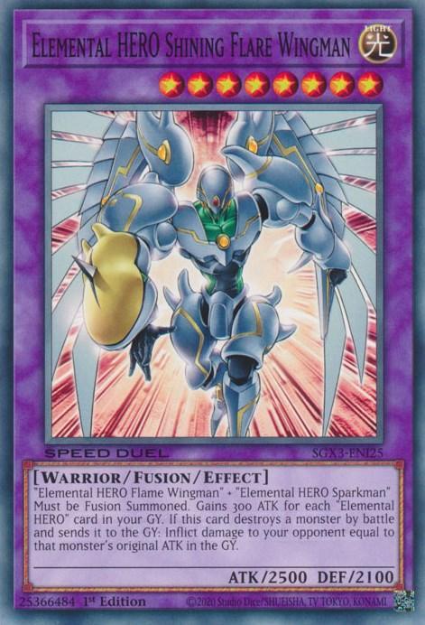 Elemental HERO Shining Flare Wingman [SGX3-ENI25] Common - for just $0.10! 