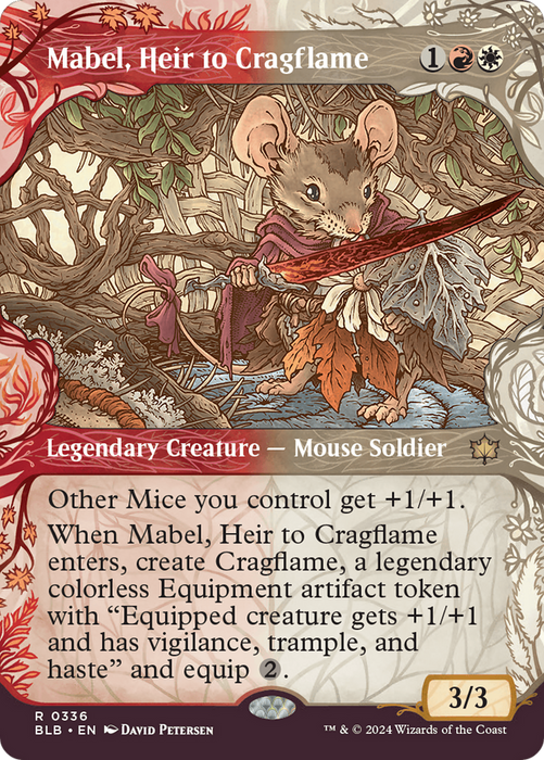 Mabel, Heir to Cragflame (BLB-336) - Bloomburrow: (Showcase) (Borderless) - for just $0.48! 