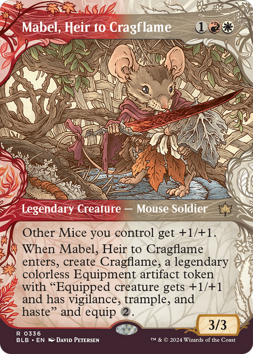 Mabel, Heir to Cragflame (BLB-336) - Bloomburrow: (Showcase) (Borderless) - for just $0.57! 