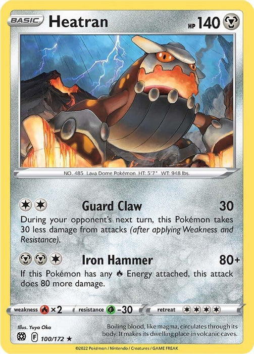 Heatran (100/172) [Sword & Shield: Brilliant Stars] - for just $0.10! 