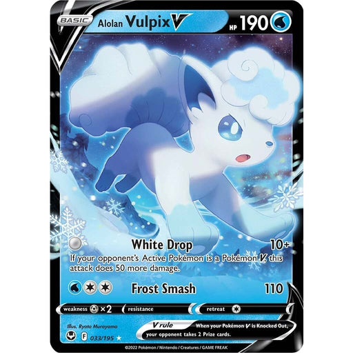 Alolan Vulpix V (033/195) [Sword & Shield: Silver Tempest] - Just $0.38! Shop now at Retro Gaming of Denver