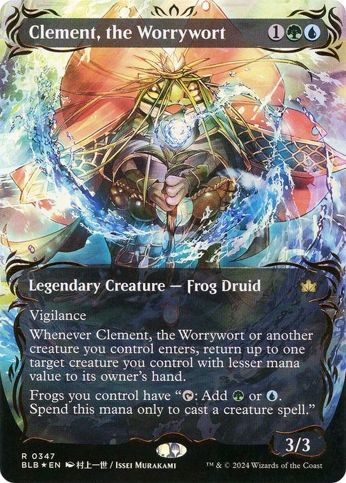 Clement, the Worrywort (BLB-347) - Bloomburrow: (Showcase) (Borderless) Foil - for just $29.04! 