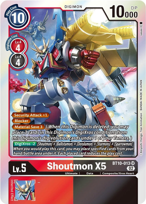 Shoutmon X5 [BT10-013] [Xros Encounter] - Just $0.20! Shop now at Retro Gaming of Denver