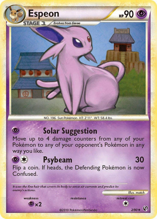 Espeon (2/90) (Theme Deck Exclusive) [HeartGold & SoulSilver: Undaunted] - for just $6.05! 