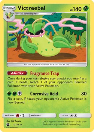Victreebel 003/168 - SM  Celestial Storm Holofoil - for just $0.50! 