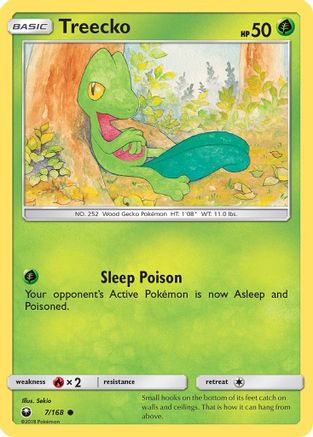 Treecko 007/168 - SM  Celestial Storm Reverse Holofoil - for just $0.20! 