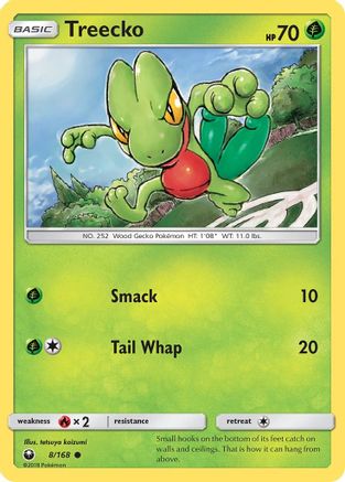 Treecko 008/168 - SM  Celestial Storm Reverse Holofoil - for just $0.15! 