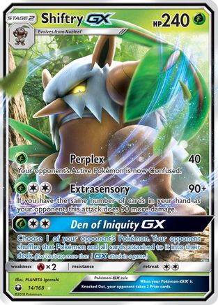 Shiftry GX 014/168 - SM  Celestial Storm Holofoil - for just $0.99! 