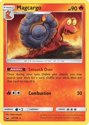 Magcargo 024/168 - SM  Celestial Storm Reverse Holofoil - for just $0.13! 
