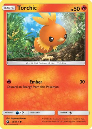 Torchic 025/168 - SM  Celestial Storm Reverse Holofoil - for just $0.23! 
