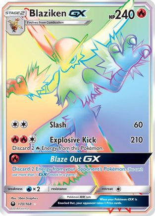 Blaziken GX (Secret) 170/168 - SM  Celestial Storm Holofoil - for just $19.83! 